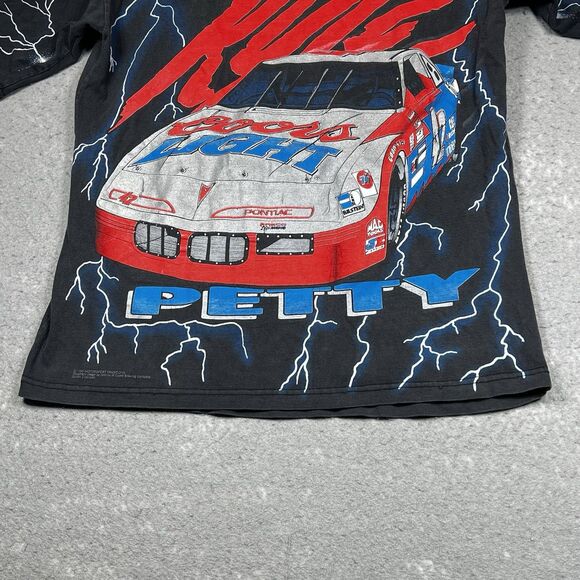 VTG 1995 Kyle Petty Coors Light 2-Sided AOP Graphic T-Shirt Thunder NASCAR Sz M - Picture 5 of 13